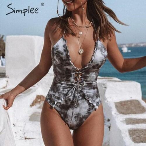 Купальники с рюшами SIMPLEE China At AliExpress