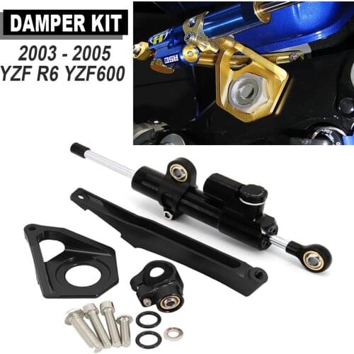 Motorcycles Steering Stabilize For YAMAHA YZF600 YZF R6 2003 2004 2005 Damper Bracket Mount Kit