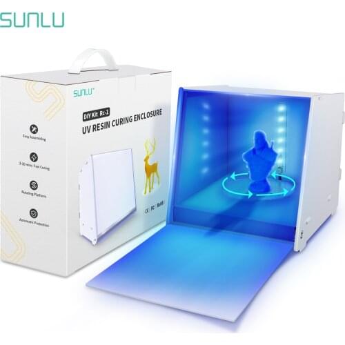 SUNLU 3D Filament UV Resin Curing Light Box for SLA/DLP/LCD 3D Resin Printer Model UV Resin Curing Enclosure Versatile Boxes