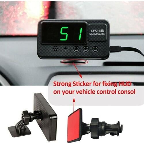 Universal Car Digital Head-Up Display GPS Over-Speed Alarm Speedometer Odometer