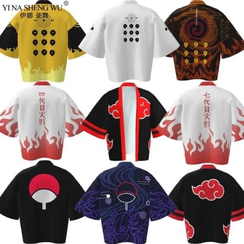 Anime 3D Printing Japanese Man Kimono Haori Yukata Cosplay Fashion Casual Cool Short Sleeve Japanese Streetwear Outfit Kimono