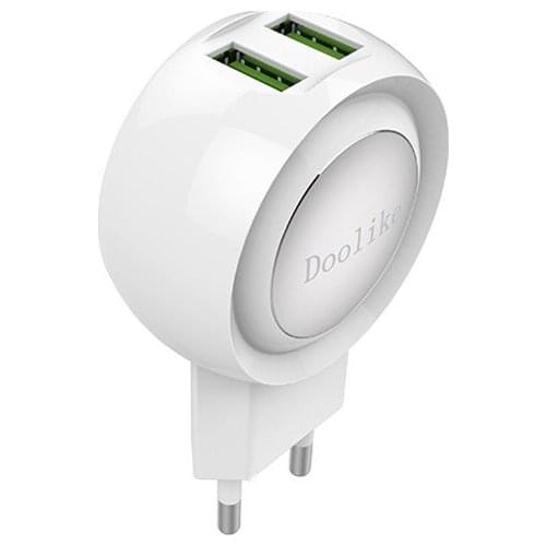 Doolike EU Plug 2 Ports Dual USB Wall Charger USB Mobile Phone Charger For Samsung Xiaomi iPhone Huawei