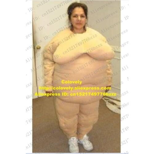Lively Female Fat Suit Mascot Costume Mascotte Adult With Large Fat Body Cartoon Character Party Outfit Suit No.1607 Free Ship