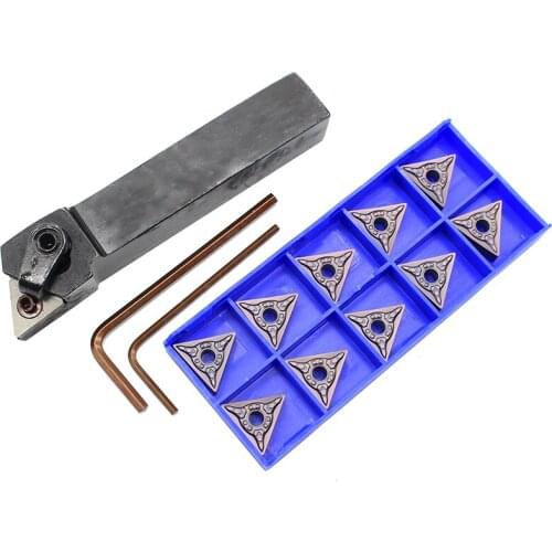 1PCS MTJNR1616H16 + 10PCS TNMG160404 EM HP1025 TNMG160408 CNC Tool Blade Lathe Turning Tool Carbide Insert Tool Holder