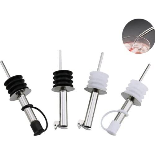 1PCS Wine Stopper Olive Pourer Dispenser Bottle Mouth With Stopper Stainless Steel Kitchen Bar Tools