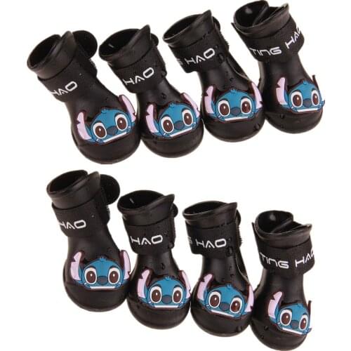 4pcs Pet Dog Shoes Waterproof Anti-slip Rain Snow Boots Footwear Summer for Small Cat Puppy Pet Products