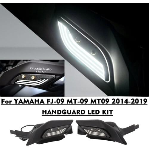 Motorcycle accessories Acrylic Handguard Decoration LED LightFor YAMAHA MT09 FJ-09 MT-09 2014-2017