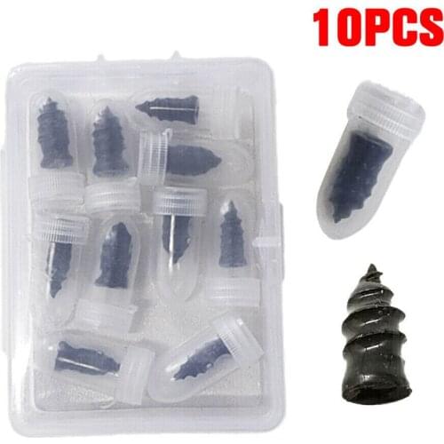 10 Pcs/set Car Tire Repair Tackle Kit Storage Car Vacuum Tire Repair Tubeless Tyre Repair Rubber Nails Tool Automotive Goods