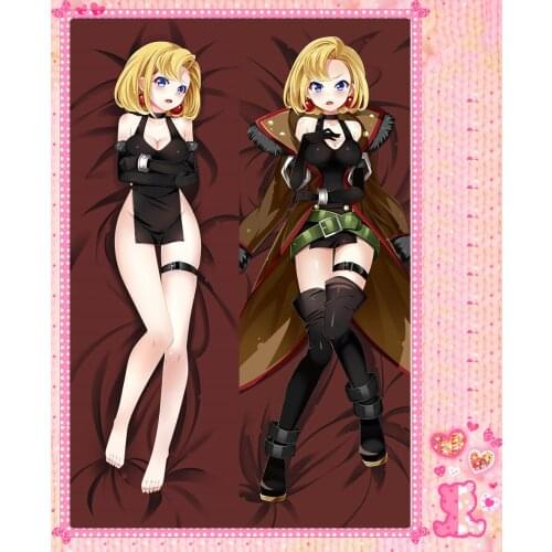 Anime Cartoon Junketsu no Maria Double Bolster Hugging Pillow Case Pillow Cover Pillowcase Peach Skin 2 Way No.54042