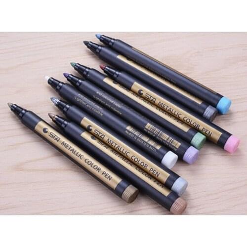Colorful Non-Erasable Markers Brush Pen Sketch Water-based Paint Drawing Pens Art Supplies Designer Office Stationery Wholesale
