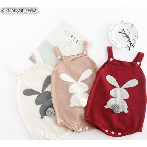 Baby Knitted Romper Autumn Winter Christmas Baby Rompers Bunny Newborn Baby Clothes Cotton Baby Boys Romper Girl Jumpsuits