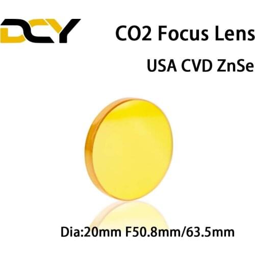 Focus Lens USA CVD ZnSe DIA 20 FL 50.8mm 63.5mm for CO2 Laser Engraving Cutting Machine