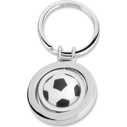 Football Zinc alloy Creative Rotate the football Keychain