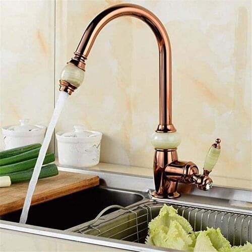 Gisha Antique Basin Brass Faucets Bathroom Sink Mixer Deck Faucet Rotate Single Handle Hot And Cold Water Mixer Taps Crane Tap