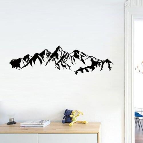 Mountain range carved Wall Sticker for Living room bedroom bed background decoration art decals door decor Pvc stickers