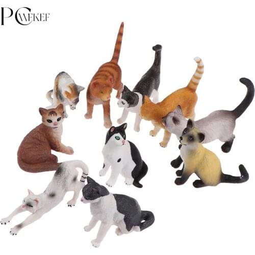 Simulation Cat Toys Kids Childrens Pet Model Figure Animal Plastic Action Figures Funny Toy Gift Doll Home Decor Cats figurine