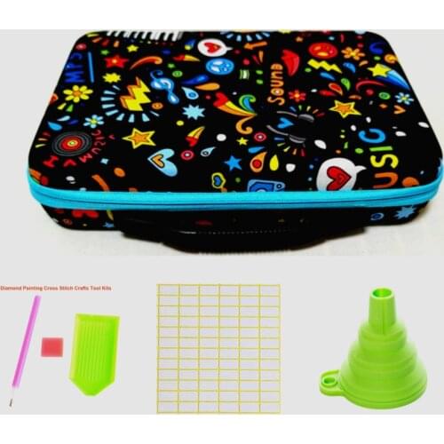 With Tools Diamond Painting Storage Box 60 Bottles Cartoon Diamond Painting Accessories Bead Mosaic Storage Container Bag