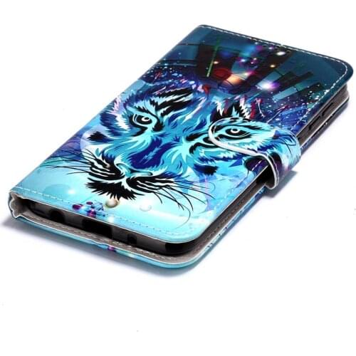 Art Painting Animal Book Wallet Flip Leather Cover Soft Case For Samsung Galaxy M10 M20 M30 A10