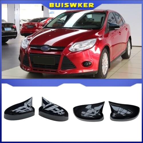 Rearview Mirror Cap Wing Side Mirror Cover Fit for FORD FOCUS 2011,2012,2013,2014, Car Accessories Replacement