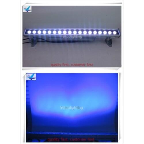 H-20/lot Linear Nightclub Dj Stage building IP65 Lighting 18x18w rgbwa uv 6 in 1 led bar light dmx outdoor wall washer