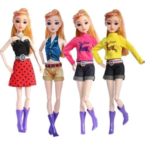 Fashion Shirt Top Shorts 11.5" Doll Dress For Barbie Clothes Outfit Clothing 1/6 BJD Dolls Accessory Kids Toy Best Gift for Girl