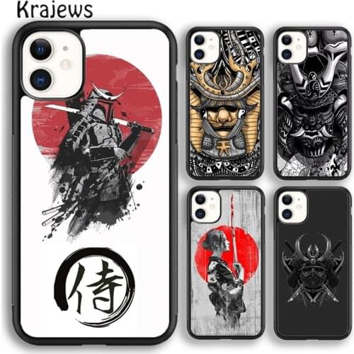 Krajews Japan Samurai Helmet Soft Phone Case Cover For iPhone 5 6s 7 8 plus X XR XS 11 12 pro max Samsung Galaxy S8 S9 S10 Plus