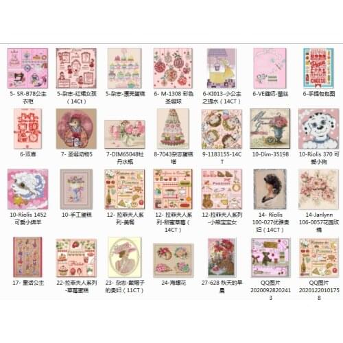 Story girls pINK different color aida choose Counted Cross Stitch DIY Chinese Cross Stitch Kits Embroidery Needlework Sets