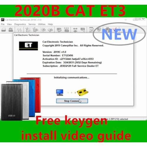 Newest For Caterpillar 2020B Cat ET ET3 Electronic Technician Diagnostic Excavator Software 2019C 2018C 2017Active+install video