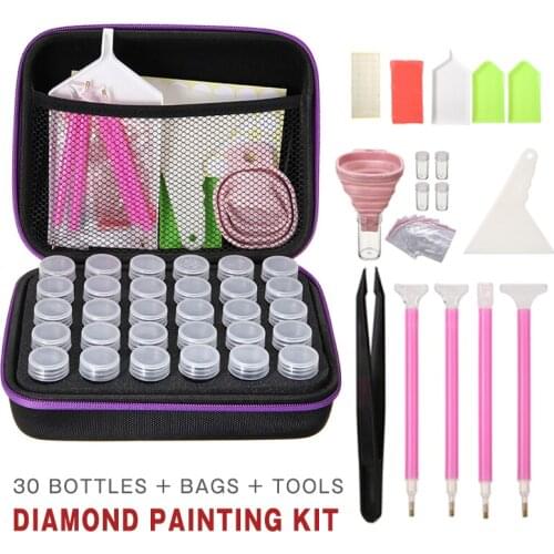New Durable 30 Slots Diamond Painting Accessory Storage Box Embroidery Case DIY Tool Kit Art Embroidery Bead Storage Tool