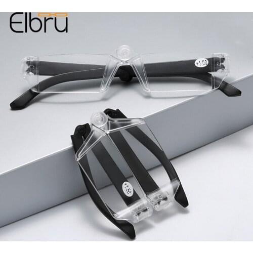 Elbru Fashion Beetle Rotating Folding Reading Glasses Men Women Foldable Hyperopia Eyewear Portable Presbyopic Glasses With Case