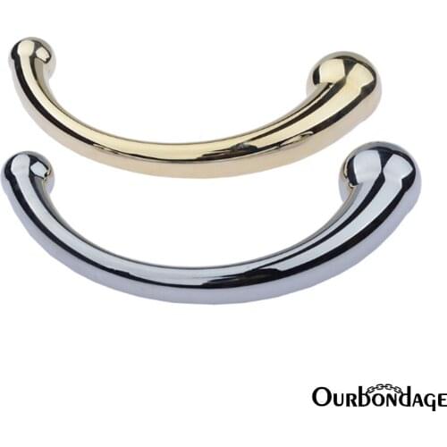 Ourbondage 2 Color and 2 Size Moon Shape Stainless Steel Anal Plug Dilator Butt Plug For Woman Men Gay Massager Sex Toys
