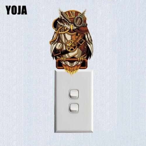 YOJA Coolest Machine Owl Decor Switch Sticker Living Room Bedroom Personalized Decals Wall 10SS0050