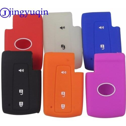 Jingyuqin Remote 3 Buttons Silicone Key Case Cover For Toyota Prius Crown Avensis Smart Key