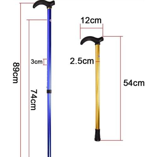 Adjustable Walking Stick Cane 2 Section Stable Anti-Skid Anti Shock Cane Crutch For Old Man Hiking Trekking Poles Cane