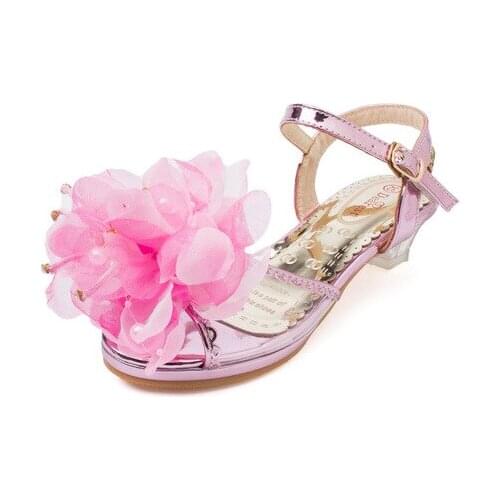Girls Sandals kids Shoes Princess beach Sandals girls shoes kids sandals wholesale hot new 2018 Fish mouth pearl flower