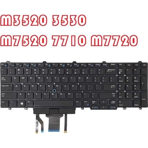 Brand New Orignal Laptop Backlit Keyboard for DELL Precision M3520 3530 M7520 7710 M7720 Genuine Replacement M3520 7710 Keyboard