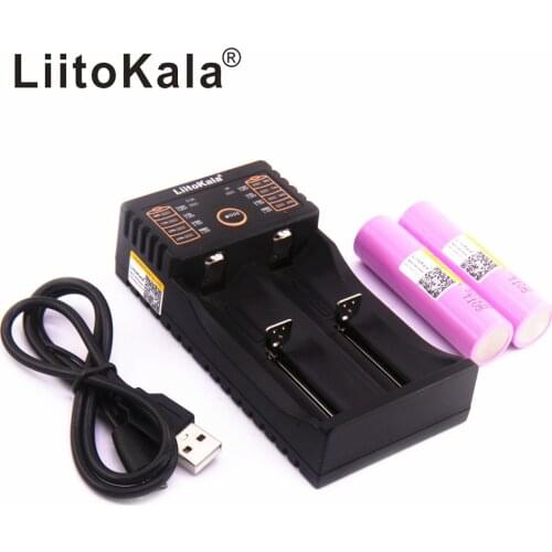 LiitoKala lii-202 USB 26650 18650 AAA AA Smart Charger + 2pcs 3.7V 18650 2600mAh batteries rechargeable Battery ICR18650-26FM
