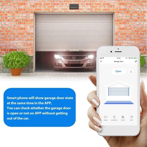 WIFI Smart Garage Door Opener Controller Lift Switch Mobile Phone APP Remote Control Timer Switch Compatible Voice Control