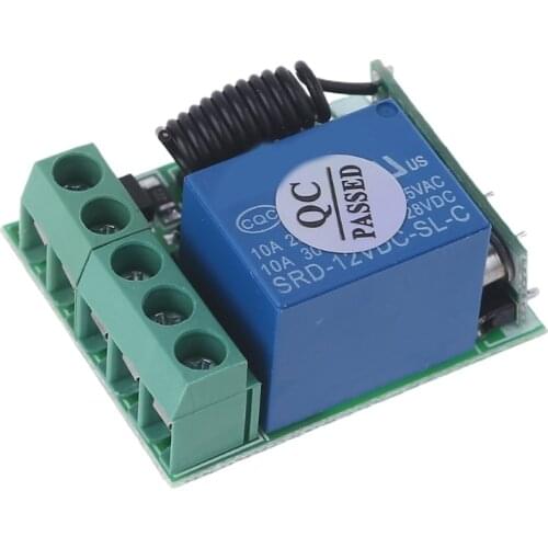 28EA Remote Switch 433Mhz Universal Wireless Remote Control Switch DC 12V 1CH Relay Receiver Module RF Transmitter