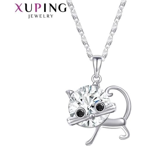 Xuping Jewelry Lovely Animal Shaped Crystals Necklace for Women Girl Party Exquisite Gift 40451