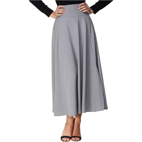 Women Summer High Waist Pleated Cute Slit Dance Skirt Belt Waist Female Vintage Long Grey School Skirt Retro Streetwear Big Size