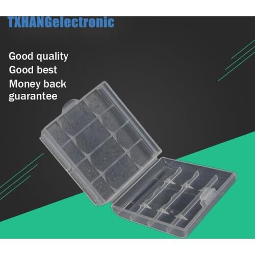 Hard Plastic Battery Case Box Holder Storage for 4x AA AAA Batteries diy electronics