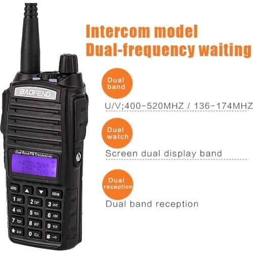 2 Finger PTT walkie talkie baofeng UV-82 two way radio FM radio amador baofeng uv 82 with Dual-Band cb ham radio hf transceiver