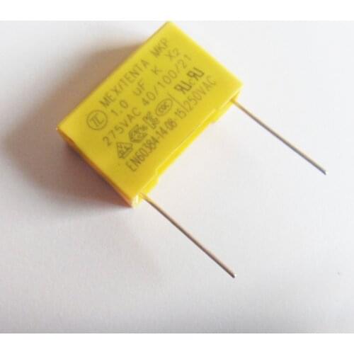 20pcs/lot X2 Safety Capacitor 275VAC 1uF 1000nF 105K Pin 22mm