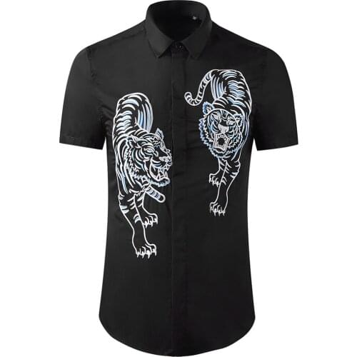 2020 New Arrival Fashion High Quality Embroidery High End Short Sleeve Summer Casual Shirts Plus Size M L XL 2XL 3XL