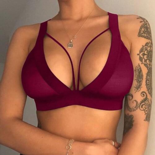 2020 New Summer Sexy Women Fitness Camisoles V-neck Strappy Camis Top Ladies Solid Color Tanks Homewear Lingerie Camisoles Tops