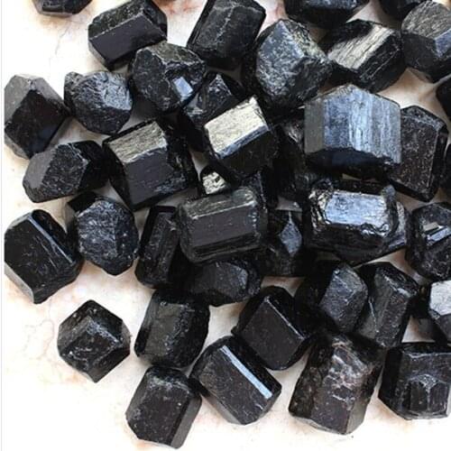 50g/pack Natural Black Tourmaline Crystal Stone DIY Pendant Home Decoration Handmade Art Decoration Diy Crafts Home Decor