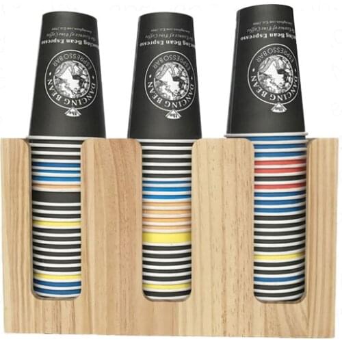 Acrylic commercial paper cup disposable cup separator creative paper cup holder strong and durable original pine board