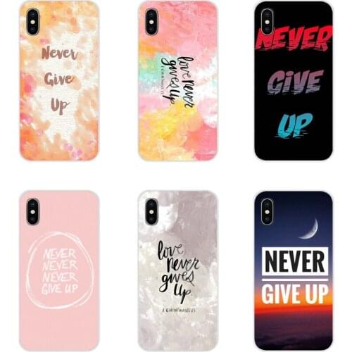 Accessories Phone Shell Covers Love never give up For Samsung Galaxy A3 A5 A7 A9 A8 Star A6 Plus 2018 2015 2016 2017