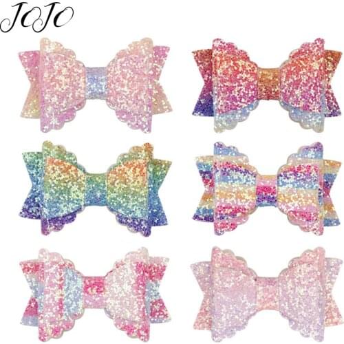 JOJO BOWS DIY Craft Supplies Sparkly Chunky Glitter Accessory For Handmade Hair Bow DIY Hair Clip Material Headwear Decoaration